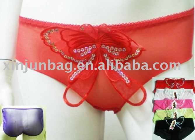 wholesale free shipping lots 120pc strech butterfly  lady's sexy panties