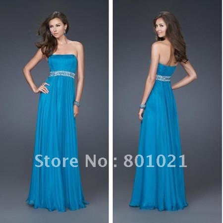 Wholesale Free Shipping  New Evening Dresses 2013 Beautiful Sheath Strapless Sequins A-line Chiffon Evening Dresses