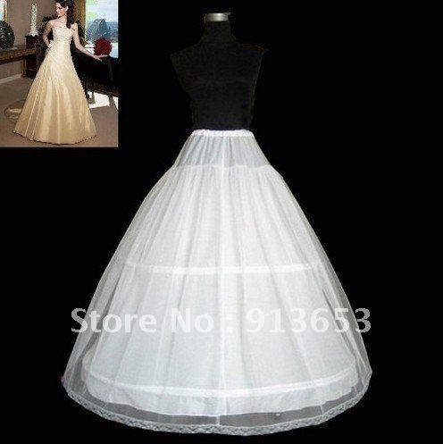 Wholesale - Free shipping New White 3-Hoop 2 layers Petticoat/Underskirt/underdress/slip wedding dress No Risk Shopping