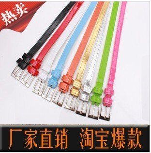 Wholesale Free shipping promotion spring sweet princess multicolour women little leather belts