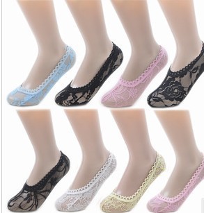 Wholesale free shipping retail high-quality spring and autumn Socks fashion lace sock slippers cute invisibility socks