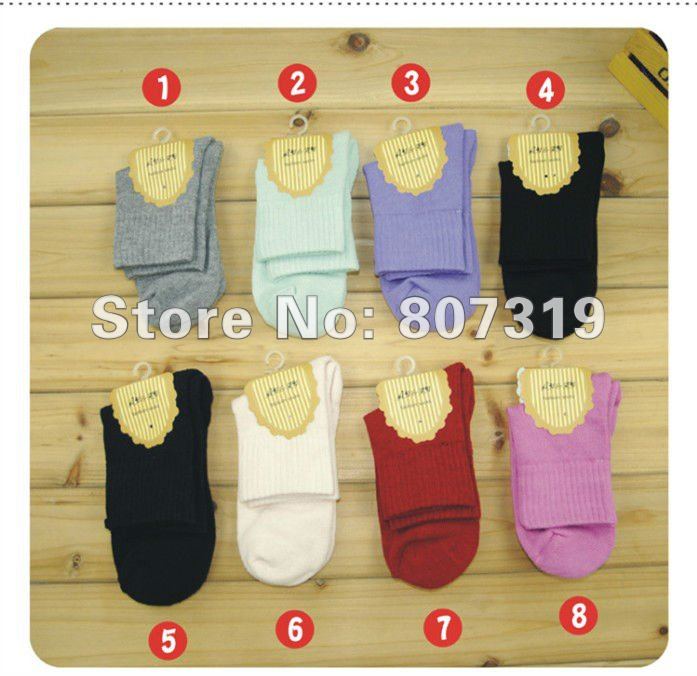 wholesale free shipping  thick women's socks high quality thin women  lady sock cotton knitted ladylace knee/bedsock 20pairs