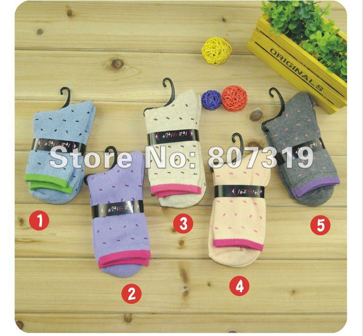 wholesale free shipping thick women's socks high quality thin women  lady sock cotton knitted ladylace knee/bedsock 20pairs