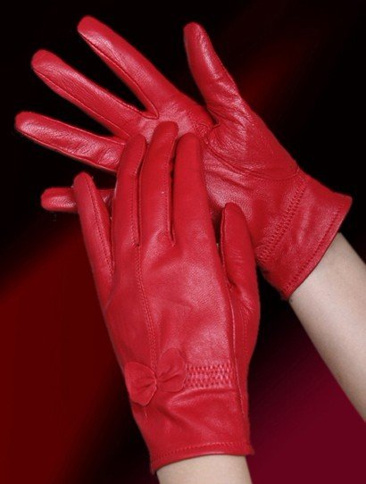 wholesale Free Shipping Women's LAMBSKIN Leather winter driving MOTORCYCLE leather glove
