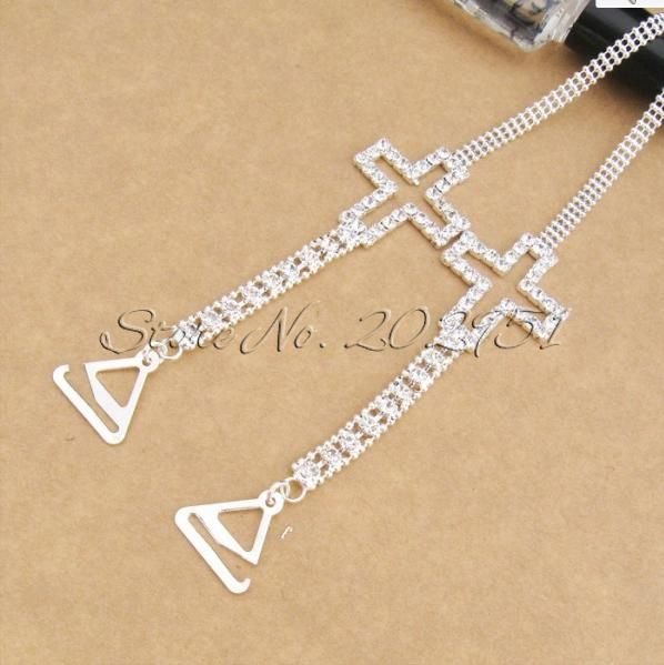 Wholesale/Freeshipping+16 pcs/lot Crystal  Bra Straps,Rhinestone Bra Shoulder Straps,Diamond Bra Straps,JS002