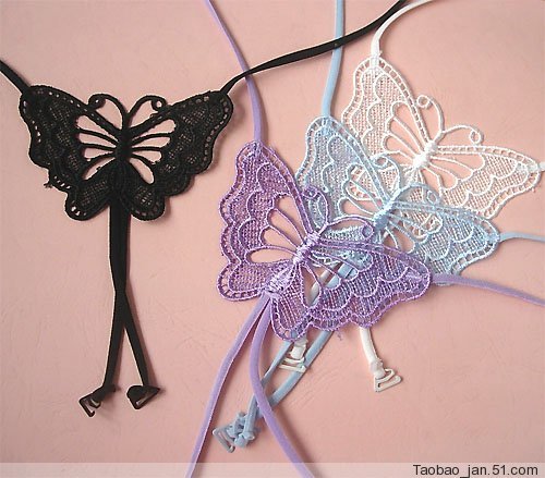 Wholesale/Freeshipping+50 Pair/lot Butterfly  Bra Straps,Mixed color is OK