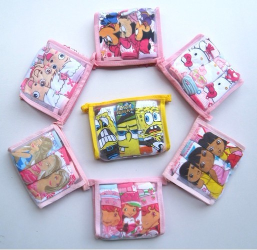 Wholesale Girl Underwear  Hotsale Pants Kid's Cartoon Underewear Children Brief Pant Girl Briefs Free Shipping Pants Briefs