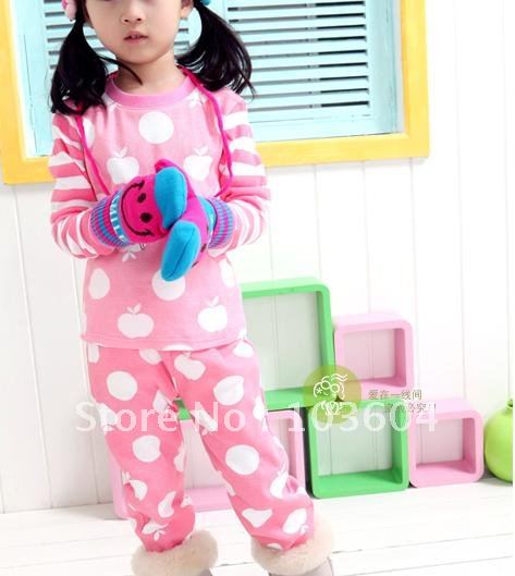 Wholesale -! Girls two-piece underwear set Korean children (Pink)