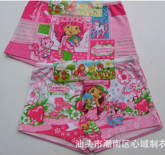 Wholesale girls underwear fashion style fit 5-11yrs childrens boxers 95cotton+ 5Lycra free shipping 108