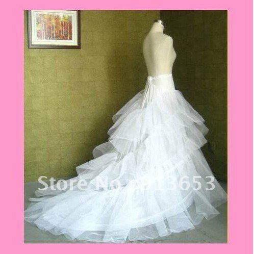 Wholesale - High Quality 4 Tier Wedding Crinoline Petticoat w/Train wedding dress Bridal Accessories No Risk Shopping