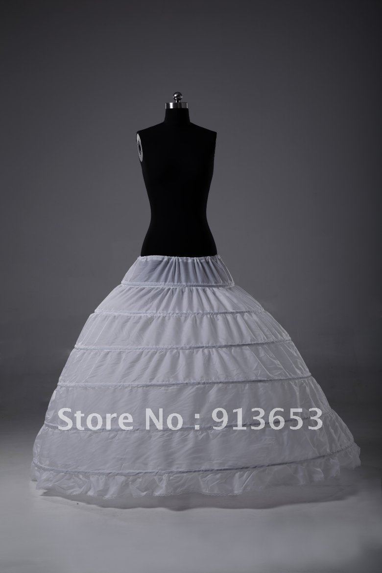 Wholesale -High Quality Six--Hoops Ball Gown Petticoat Bridal Accessories petticoat crinoline Newest Gorgeous exquisite Hot sale