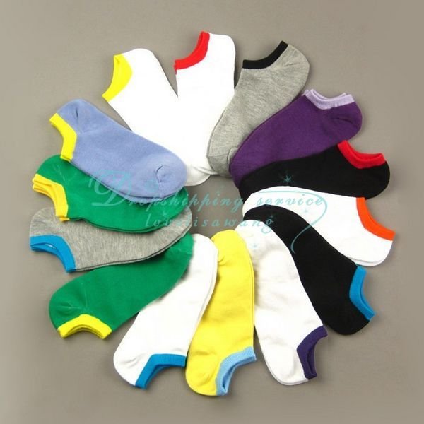 Wholesale Hot 10 pairs fashionable men and women models Xihan movement invisible boat socks combed cotton socks