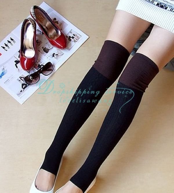 Wholesale Hot Fashion women Foot socks knee the significant ultra thin color socks