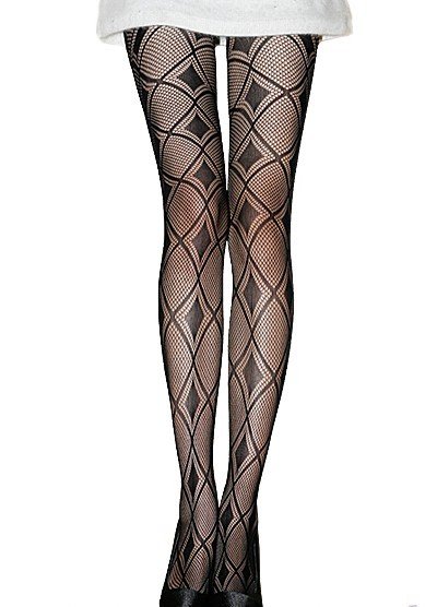 Wholesale Hot Retro Personalized diamond lattice hollow fishnet stockings Silk stockings Bottoming socks Ultrathin pantyhose