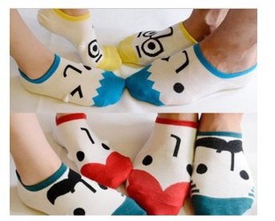 Wholesale  Hot Sale/Creative Expression Socks/Men and women lovers socks/Cartoon ship socks/Free Shipping