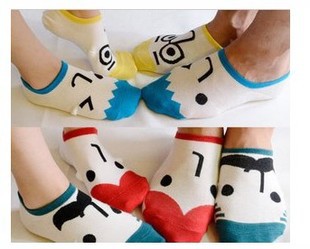 Wholesale Hot Sale/Creative Expression Socks/Men and women lovers socks/Cartoon ship socks/Free Shipping