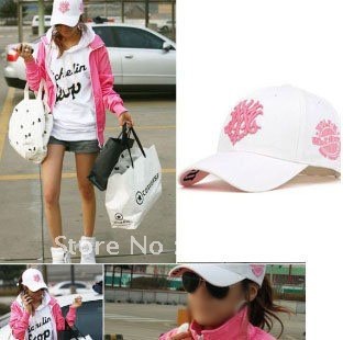 Wholesale~Hot sale fashional baseball caps embroidery hats canvas material white color