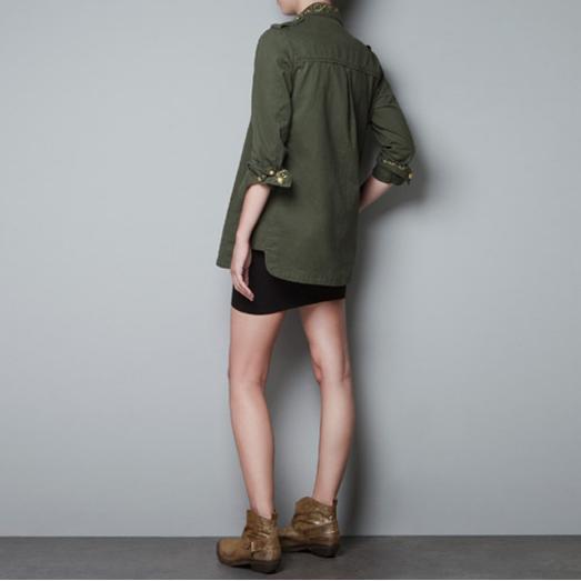 Wholesale! Hot sale!New fashion Uniform section embroidery women jacket shirt  SZ1194140899