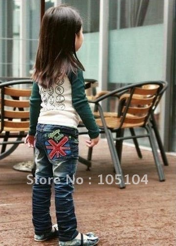 wholesale hot seling free shipping 2011 autumn and spring baby girls jeans