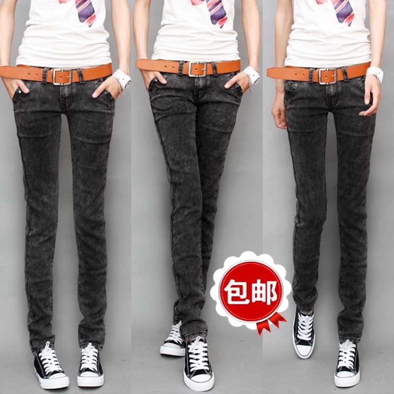 Wholesale!In autumn 2013 new Korean jeans  woman  size large snow pants female slim pencil trousers leisure pants Free Shipping