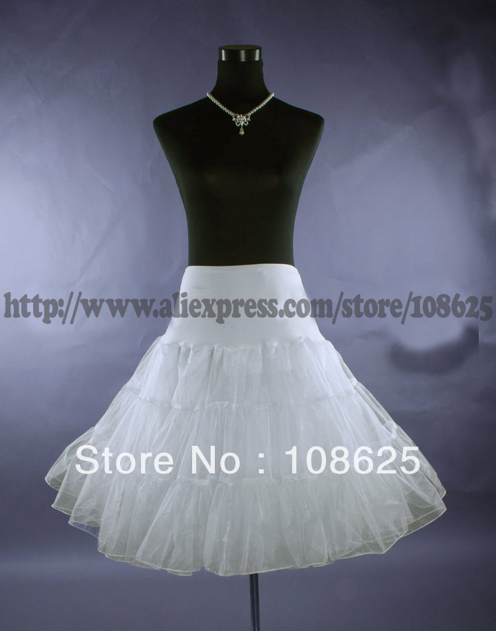 Wholesale Ivory 26" 50s Retro Underskirt Swing Vintage Petticoat Net Skirt Rockabilly/Tutu WBP025
