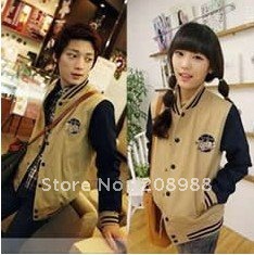 Wholesale Korean men and women fashion baseball uniform baseball lovers shirt sweater jacket 1pcs price #1035