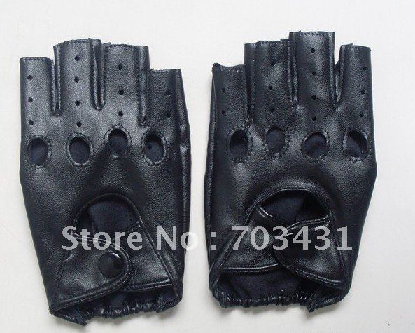 Wholesale ladies leather gloves,women's pu half fingure leather mittens,ladies warm/sports leather gloves,free shipping,ID:1031