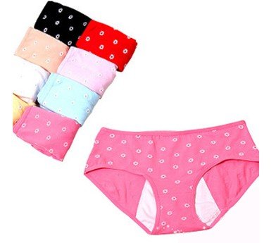 Wholesale,Ladies modal pure cotton underpants whit dot style ,women Physiological underpants,50pcs/lot,free shipping by EMS.
