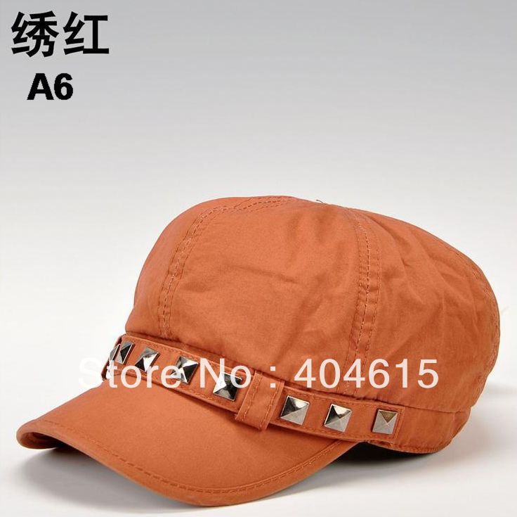 wholesale ladies popular new leisure hats women fashion blank  fitted rivet newsboy caps