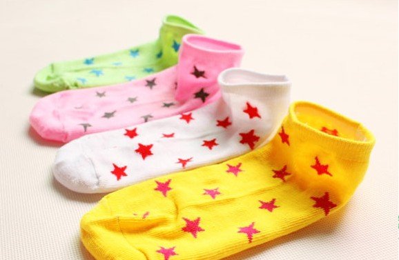 Wholesale lady's socks,socks candy color bow five-pointed star rabbit socks,women's sport socks slippers,free shipping,ID:A108