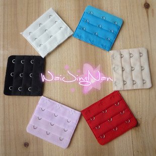 Wholesale Lingerie Accessories Bra Extender Bra Back Buckle Strap 3 row 3 More Colors Mixed Hot Sale 800PCS/LOT