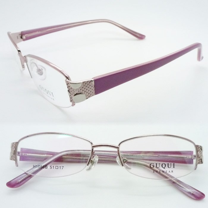 wholesale lot H1056A alloy half-rim with unique lens accetate temple fashionable optical eyeglass frames free shipping