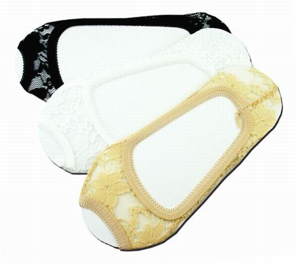 Wholesale lots Lovely Cotton Lace Fingerless Sock Slippers / Colorful Womens No Show (SM-17)