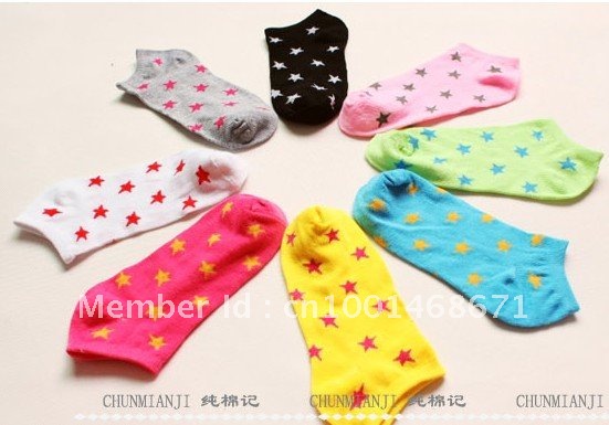 Wholesale manufacturers South Korea lovely candy color bowknot pentagram rabbit stockings stealth ship socks