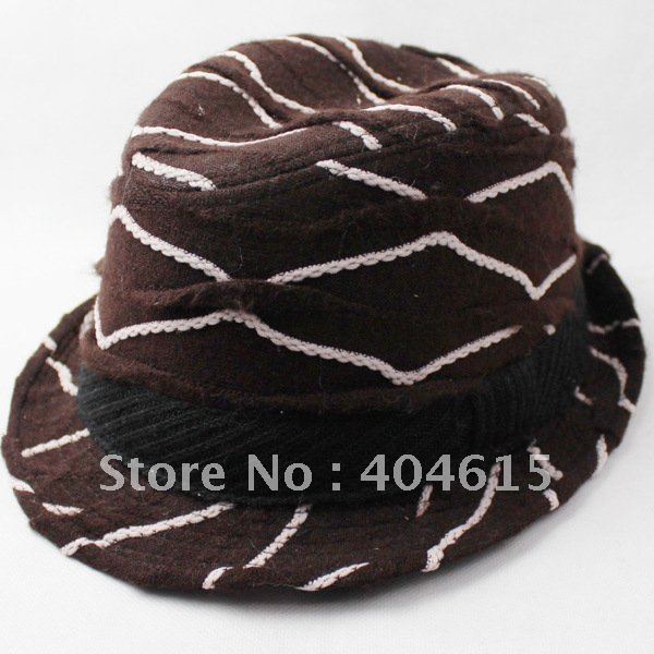 Wholesale & mixed order,25pcs women and men winter fashion wool knitted patchwork leisure fedora hat