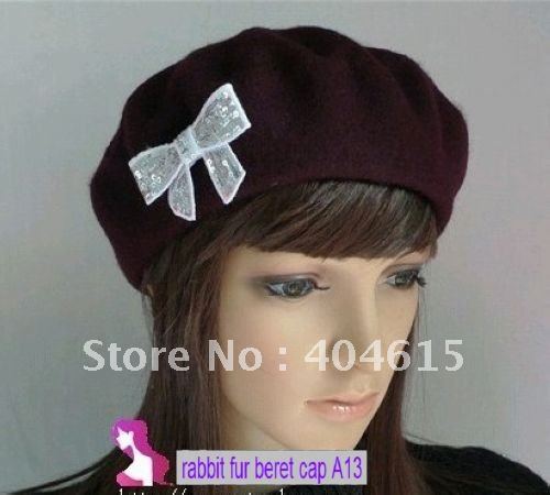 Wholesale & mixed order colos,promotional  ladies popular  winter  fashion wool knitted beret caps