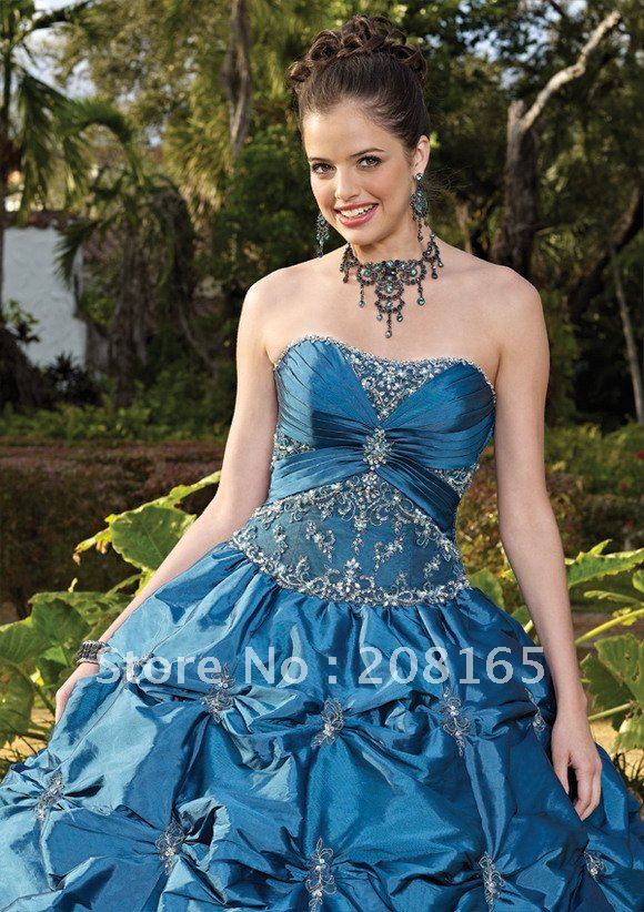 Wholesale mori popular  Taffeta Sweetheart neckline Quinceanera Dresses/ prom dress #184