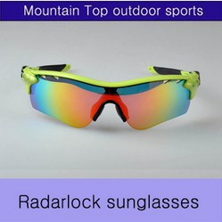 wholesale! New arrival Top quality Radarlock polarized cycling glasses Men/Women fashion sports sunglasses 14 colors 5pairs lens