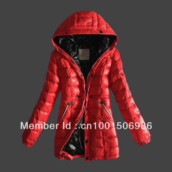 Wholesale New Arrival Women Down Coat Medium Long Style Fashion Hooded Coat Red Black White Warm Jacket Lady's Down Jacket