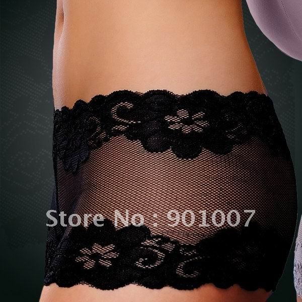 Wholesale New black hot Sexy Black Intimate apparel panties Lace Underpants 27b plus size+freeshipping