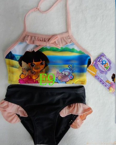 Wholesale - New black Swimsuits girl Swimwear Children's swimwear kids beachwear girls suits baby swimming wear CL302