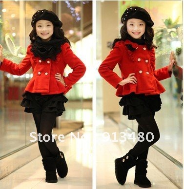 wholesale new fashoin brand children sets cartoon clothing children clothing double-breasted coat suit wind long-sleeved