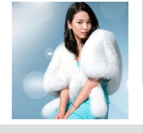 Wholesale New Ivory Faux Fur Stole Wrap Shrug Bolero Coat Bride shawl Free Shipping PETTICOAT