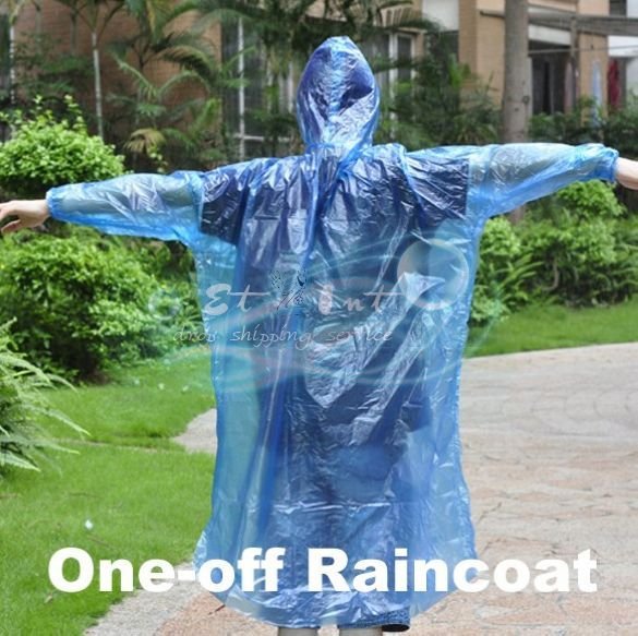 Wholesale New Multifunction Neck rope Cuff Rubber Thickening Disposable Raincoat Fashion