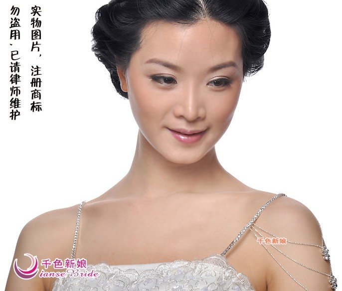 wholesale  new sexy  straps fashion  Metal chain double Rhinestone bra strap chest free shipping