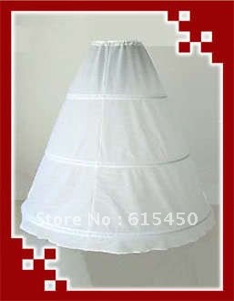 Wholesale -  New White 3-Hoop 1-Layer Wedding Dress Petticoat Underskirt