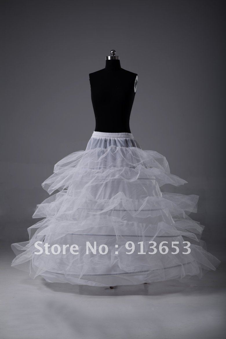 Wholesale - Newest Gorgeous 4-HOOP 5T Bridal Accessories petticoat crinoline wedding dresses A Line Hot Sale!
