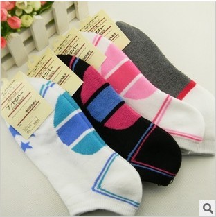 wholesale pile loop cotton ankle women's socks 20 pairs/Lot mix colors free shipping