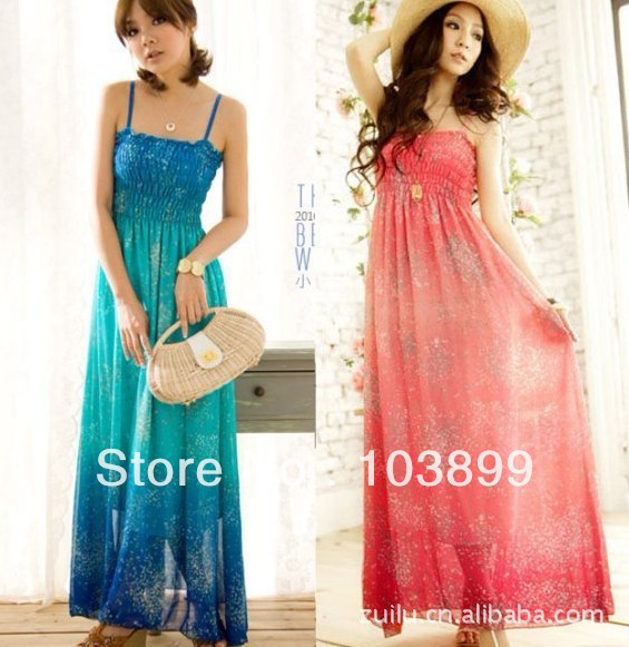 Wholesale Price Long Printed One-piece Dress , Hot Selling Bohemian Stock Ready to Delivery Women Dresses FREE SHIPPING