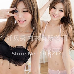 wholesale- princess Underwear suit Bra & Brief Sets chiffon wrap bra suit push up up free shipping with a gift